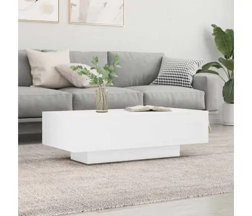 Kafijas Galdiņš, Balts, 100X49,5X31 Cm, Inženierijas Koks Vidaxl