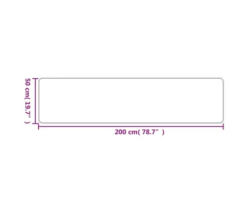 Kilimas-Takelis, Antracito Spalvos, 50X200cm Sizalio Imitacija