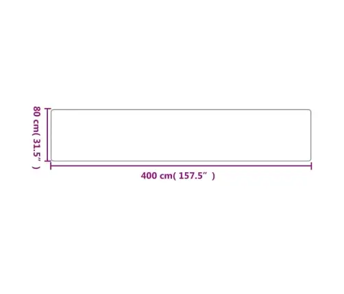 Paklājs, Sizala Izskats, Smilšu Krāsa, 80X400 Cm Vidaxl