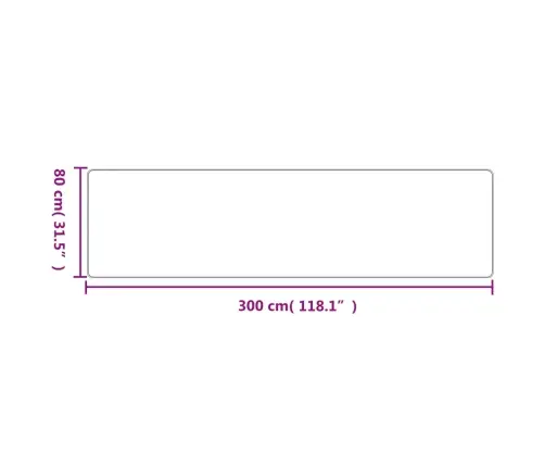 Kilimas-Takelis, Sidabrinis, 80X300cm Sizalio Imitacija