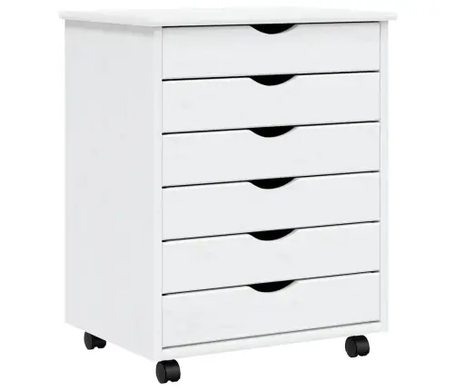 Spintelė Su Ratukais Moss, Balta, Pušies Masyvas