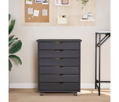 Spintelė Su Ratukais Moss, Pilka, Pušies Masyvas