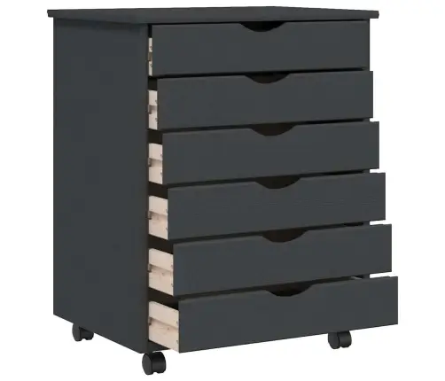 Spintelė Su Ratukais Moss, Pilka, Pušies Masyvas