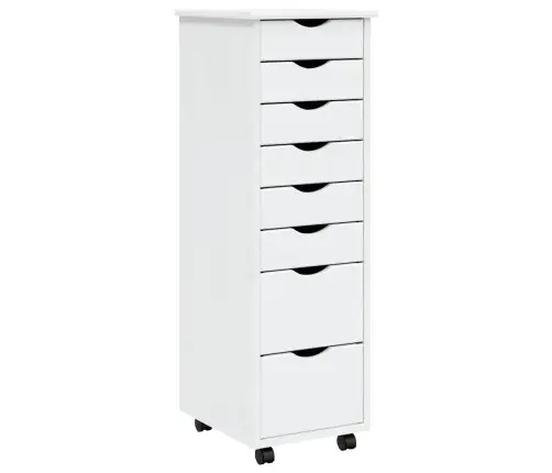 Ratastega Sahtlikapp "Moss", Valge, Männipuit