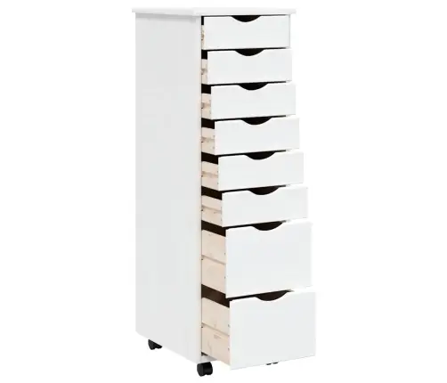 Ratastega Sahtlikapp "Moss", Valge, Männipuit