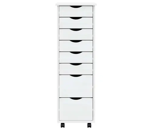 Ratastega Sahtlikapp "Moss", Valge, Männipuit