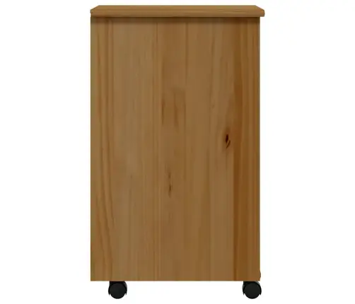 Spintelė Su Ratukais Ir Stalčiais Moss, Ruda, Pušies Masyvas