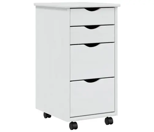 Ratastega Sahtlikapp "Moss", Valge, Männipuit