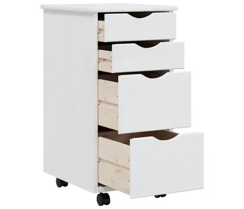 Ratastega Sahtlikapp "Moss", Valge, Männipuit