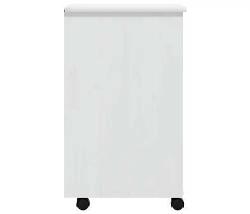 Ratastega Sahtlikapp "Moss", Valge, Männipuit