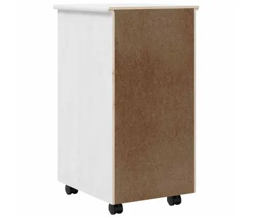 Ratastega Sahtlikapp "Moss", Valge, Männipuit