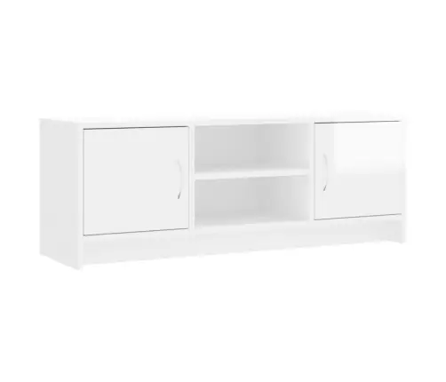 Tv Skapītis, Spīdīgi Balts, 102X30X37,5 Cm, Inženierijas Koks Vidaxl