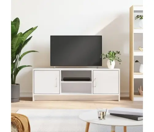 Tv Skapītis, Spīdīgi Balts, 102X30X37,5 Cm, Inženierijas Koks Vidaxl