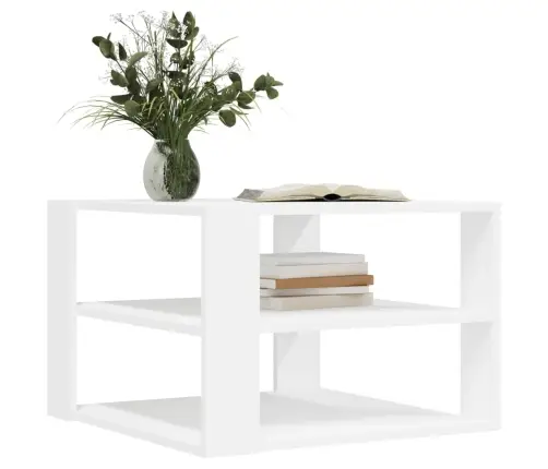 Kafijas Galdiņš, Balts, 59,5X59,5X40 Cm, Inženierijas Koks Vidaxl