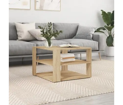 Kafijas Galdiņš, Ozola Krāsa, 59,5X59,5X40Cm, Inženierijas Koks Vidaxl