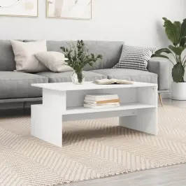 Kohvilaud, Valge, 90 X 55 X 42,5 cm Tehispuit