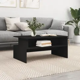 Kafijas Galdiņš, Melns, 90X55X42,5 Cm, Inženierijas Koks Vidaxl
