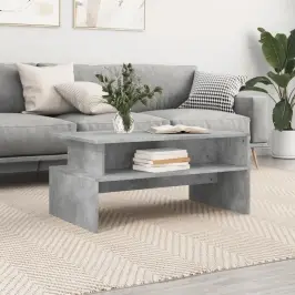 Kavos Staliukas, Betono Pilkas, 90X55X42,5cm Apdirbta Mediena