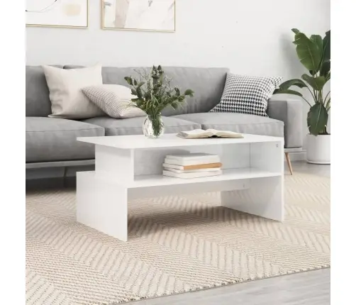 Kohvilaud, Kõrgläikega Valge, 90 X 55 X 42,5 cm Tehispuit