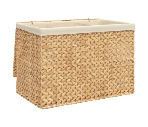 Veļas Grozs, 3 Nodalījumi, 75X42,5X52 Cm, Ūdens Hiacinte Vidaxl