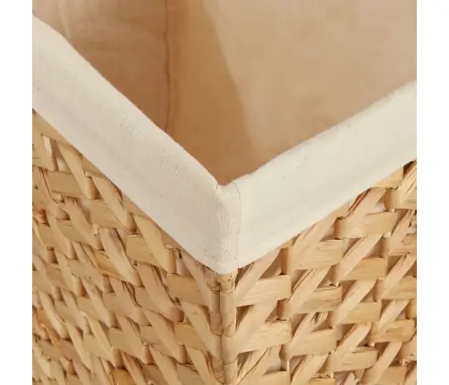 Veļas Grozs, 3 Nodalījumi, 75X42,5X52 Cm, Ūdens Hiacinte Vidaxl