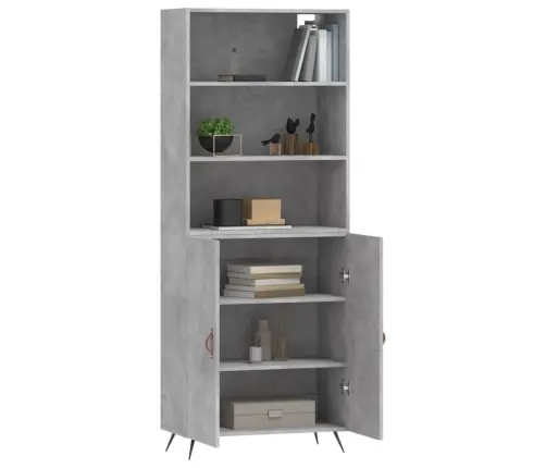 Komoda, Betono Pilkos Spalvos, 69,5X34X180cm Apdirbta Mediena Komoda, Betono Pilkos Spalvos, 69,5X34X180cm Apdirbta Mediena