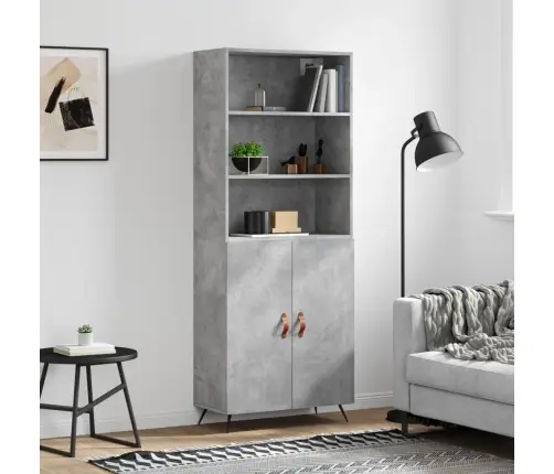 Komoda, Betono Pilkos Spalvos, 69,5X34X180cm Apdirbta Mediena Komoda, Betono Pilkos Spalvos, 69,5X34X180cm Apdirbta Mediena