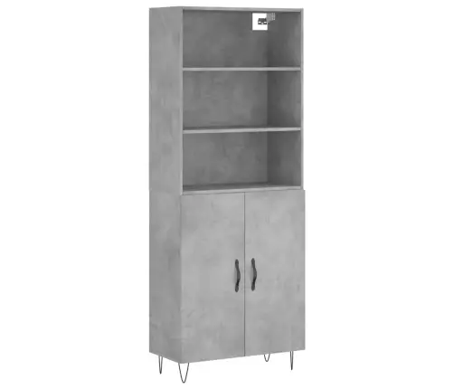 Komoda, Betono Pilkos Spalvos, 69,5X34X180cm Apdirbta Mediena Komoda, Betono Pilkos Spalvos, 69,5X34X180cm Apdirbta Mediena