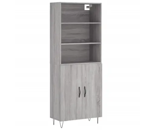 Augstais Skapis, Pelēks, 69,5X34X180 Cm, Inženierijas Koks Vidaxl Augstais Skapis, Pelēks, 69,5X34X180 Cm, Inženierijas Koks Vidaxl