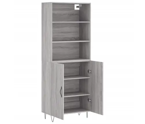 Augstais Skapis, Pelēks, 69,5X34X180 Cm, Inženierijas Koks Vidaxl Augstais Skapis, Pelēks, 69,5X34X180 Cm, Inženierijas Koks Vidaxl