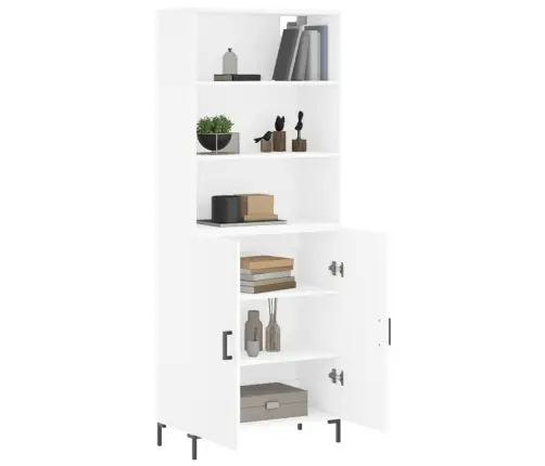 Augstais Skapis, Balts, 69,5X34X180 Cm, Inženierijas Koks Vidaxl