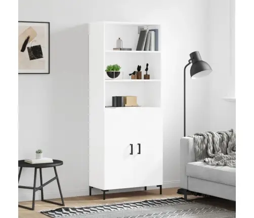 Augstais Skapis, Balts, 69,5X34X180 Cm, Inženierijas Koks Vidaxl