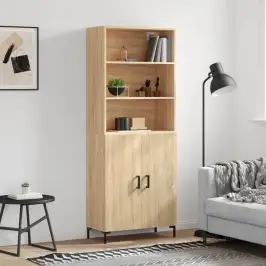 Kõrge Kapp, Sonoma Tamm, 69,5 X 34 X 180 cm Tehispuit