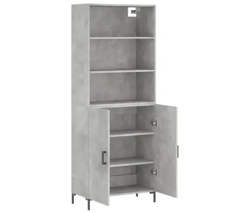 Komoda, Betono Pilkos Spalvos, 69,5X34X180cm Apdirbta Mediena