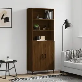 Kõrge Kapp, Pruun Tamm, 69,5 X 34 X 180 cm Tehispuit