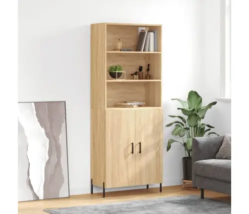 Kõrge Kapp, Sonoma Tamm, 69,5 X 34 X 180 cm Tehispuit