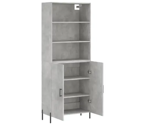 Augstais Skapis, Pelēks, 69,5X34X180 Cm, Inženierijas Koks Vidaxl