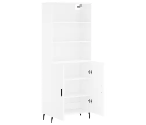 Kõrge Kapp, Valge, 69,5 X 34 X 180 cm Tehispuit