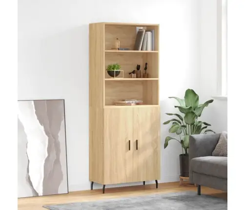 Augstais Skapis, Ozolkoka, 69,5X34X180 Cm, Inženierijas Koks Vidaxl