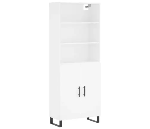 Kõrge Kapp, Valge, 69,5 X 34 X 180 cm Tehispuit