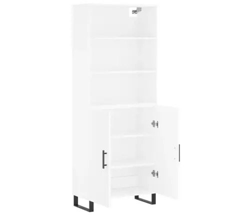 Kõrge Kapp, Valge, 69,5 X 34 X 180 cm Tehispuit