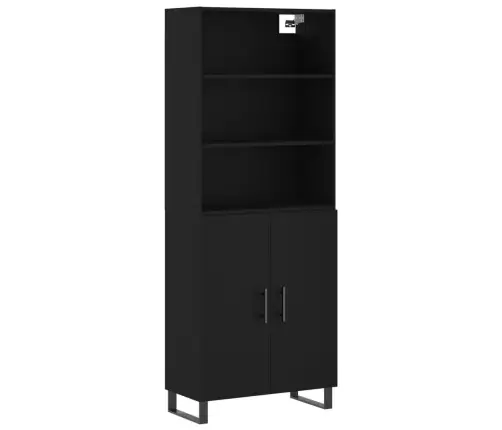 Komoda, Juodos Spalvos, 69,5X34X180cm Apdirbta Mediena Komoda, Juodos Spalvos, 69,5X34X180cm Apdirbta Mediena