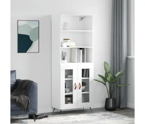 Augstais Skapis, Balts, 69,5X34X180 Cm, Inženierijas Koks Vidaxl Augstais Skapis, Balts, 69,5X34X180 Cm, Inženierijas Koks Vidaxl