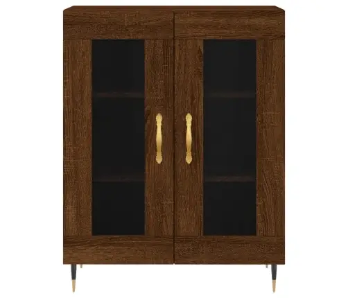 Komoda, Rudos Ąžuolo Spalvos, 69,5X34X180cm Apdirbta Mediena