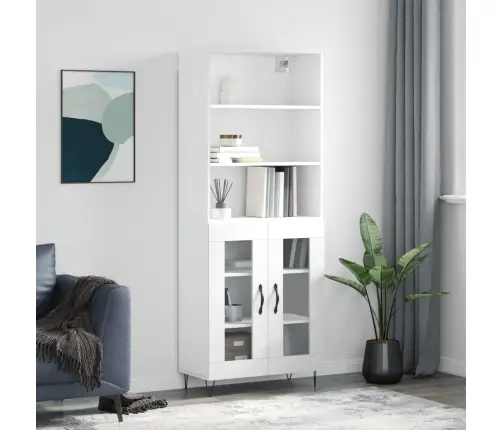 Komoda, Baltos Spalvos, 69,5X34X180cm Apdirbta Mediena