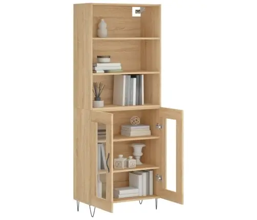 Kõrge Kapp, Sonoma Tamm, 69,5 X 34 X 180 cm Tehispuit