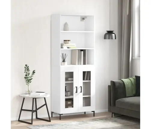 Komoda, Baltos Spalvos, 69,5X34X180cm Apdirbta Mediena