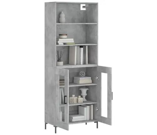 Kõrge Kapp, Betoonhall, 69,5 X 34 X 180 cmTehispuit