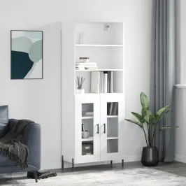 Augstais Skapis, Balts, 69,5X34X180 Cm, Inženierijas Koks Vidaxl