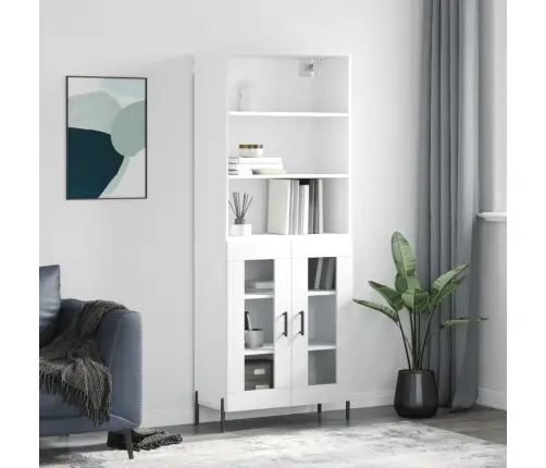 Augstais Skapis, Balts, 69,5X34X180 Cm, Inženierijas Koks Vidaxl Augstais Skapis, Balts, 69,5X34X180 Cm, Inženierijas Koks Vidaxl